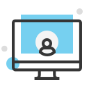 user in the screen computer icon